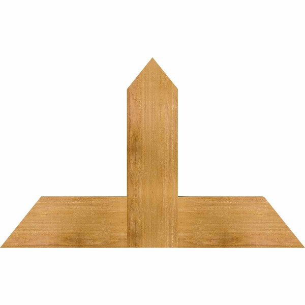 Ekena Millwork Portland Rough Sawn Timber Gable Bracket, Western Red Cedar, 36"W x 23"H x 2"D x 6"F, 15/12 Pitch GBW036X23X0206POR00RWR - main